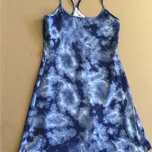 GB Gianni Bini Women’s Spandex Dress W/Undershorts Size S Tie Dye Blue & White